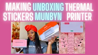 Making STICKERS Unboxing MUNBYN Thermal Label Printer