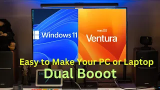 Dual Boot with MacOS Ventura and Windows 11 on PC | Step by Step Guide|| Hindi|