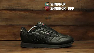 Обзор реплики кроссовок Reebok Classic Leather Black (арт.А409)