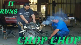57 chevy build, with cheap sbc 350 first start, summit roller cam, total $ ep3