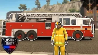 FIREFIGHTER Fire Rescue! - Flashing Lights Gameplay - Emergency Services Simulator Game!