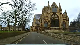 A Drive through English Countryside, Lincoln to Skegness 4K