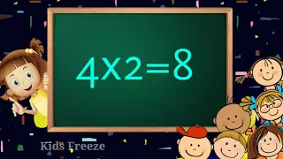 4 x 1=4 Table | Learn Multiplication Table Of Four | 4 Times Table | Table of 4 | Nursery Rhymes
