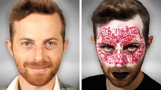 Try Guys Try Avant Garde Makeup Transformation (ft. Kalen Allen)