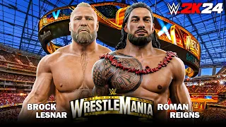 WWE 2K24: Roman Reigns vs Brock Lesnar Gameplay! (Concept)