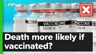 Death from COVID-19 isn't more likely for vaccinated people