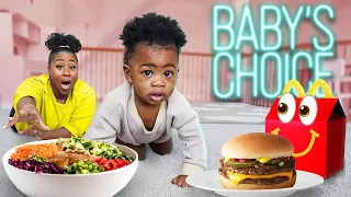 MY BABY CHOOSES WHAT I EAT FOR 24 HOURS