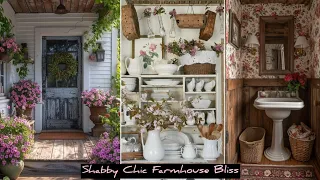 🍃New🍃 RUSTIC-Country Shabby chic Farmhouse Bliss with a Cottage Charm Decor Ideas | Vintage Appeal