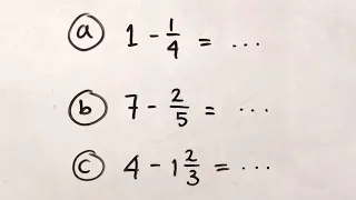 Pengurangan Bilangan Bulat dengan Pecahan | Matematika SD