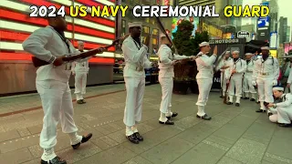 🗽NYC  🇺🇸 United States Navy Ceremonial Guard Drill Team || Fleet Week 2024 @USNavy