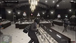 GTA 5 Mission #13 The Jewellery  store  Job Loud Approach.  100% Gold Medal Walkthrough || PS4