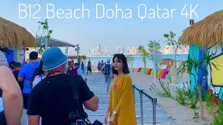 B12 Beach Club Doha | 4K Walking Tour to B12 Beach Doha Qatar 🇶🇦 2022 | Beautiful view