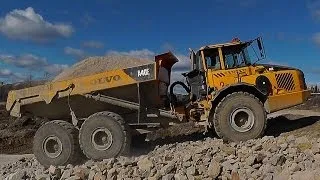 Volvo A40E & CAT 740 & Volvo A40E Tipping