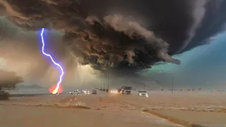 Unbelievable miracle in the desert! Crazy hail storm hits Oman - Rustaq