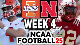 Illinois at Nebraska - Week 4 Simulation (2024 Rosters for NCAA 14)