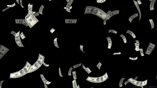 Dollars Money Falling Free Background 4K Animation Footage Video Overlays Motion Graphic VFX