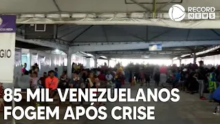 85 mil venezuelanos fogem do país durante crise