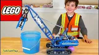 Unboxing the Lego Crawler Crane Truck! | Cops & Robbers Pretend Play Costume Story | JackJackPlays