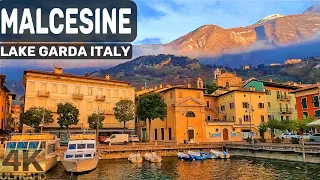 [4k]🇮🇹 MALCESINE LAKE GARDA ITALY SUNSET TOUR IN JANUARY 2023