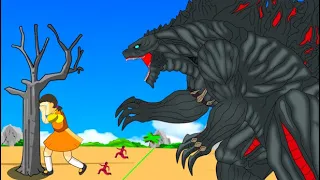 EVOLUTION of GODZILLA'S ATOMIC BREATH Vs Squid Game DOLL Playing Squid Game Animation | 어몽어스 오징어 게임