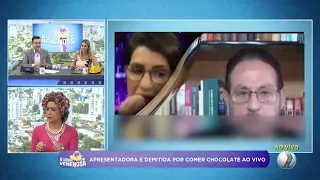 Apresentadora é demitida por comer chocolate ao vivo - A HORA DA VENENOSA MINAS