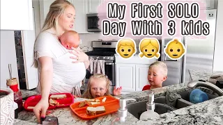 My FIRST Solo Day in the Life with my Newborn & 3 Kids