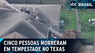 Tempestades deixam cinco mortos no Texas (EUA) | SBT Brasil (17/05/24)