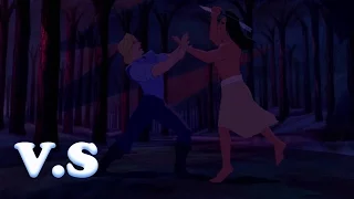 Batalla Disney "John Smith VS Kocoum" Pocahontas