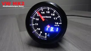 Car voltmeter gauge universal