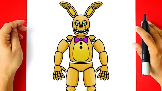 Como DESENHAR SPRING BONNIE - Como DIBUJAR a SPRING BONNIE - Five Nights at Freddy's - FNAF Drawing