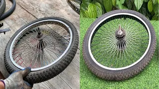 Restoration Old BMX Bicycle Wheel // Repair And Full Service Bicycle.