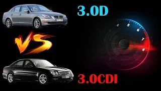 BMW e60 530D 231hp VS Mercedes-Benz w211 E320CDI 224hp Acceleration test (0-100)