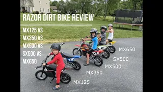 Razor Dirt Bike Review (MX125, MX350, MX/SX500, and MX650) - All Within One View