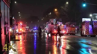 Montréal: Incendie au poste de police PDQ 26 / Fire at SPVM police station 12-6-2018