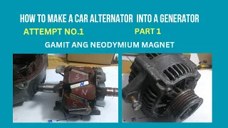 DIY HOW TO MAKE CAR ALTERNATOR INTO GENERATOR PART 1