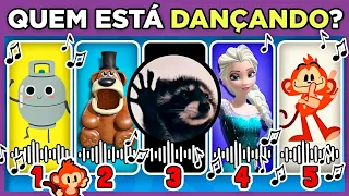 🕺QUEM ESTÁ DANÇANDO #9 | Jax | Catnap | Pedro Pedro | Banguela | Wandinha | #quiz #macaquiz