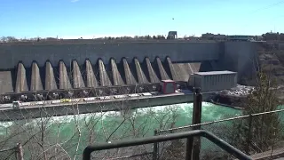 HD VID Fall or winter - Hydroelectric dam