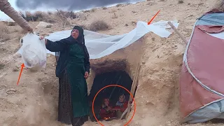 "Heat in the snow: the cameraman's gift to the grandmother and two orphaned girls in the cave"