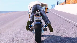 GTA 5 Crazy Motorcycle Crashes Episode 11 (Euphoria Physics Showcase)