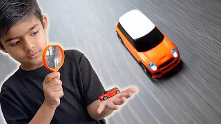 World's Smallest RC Car?? 1:76 Mini Cooper by Turbo Racing available @Banggood (Unbox & Let's Play!)