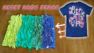 Cara Membuat KESET LANTAI Dari KAOS BEKAS