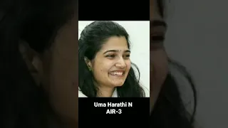 upsc topper AIR-3 Uma Harathi N #upscmotivation #upscexam #upsc