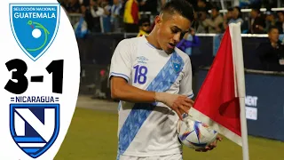 Guatemala vs Nicaragua 3-1 GOLES y RESUMEN | Amistoso 2022