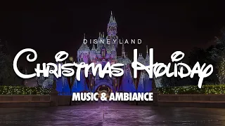 Christmas Time at Disneyland Main Street Ambiance & Music | Theme Park Sounds & Music Experience