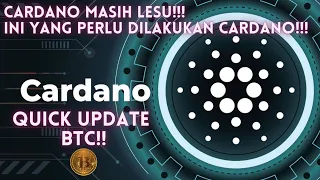 🚨BTC & CARDANO UPDATE!!🚨BTC LANJUT KOREKSI? ATAU SUDAH MULAI MENTOK?? CARDANO MASIH BUTUH AKUMULASI!