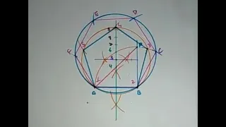 Draw a pentagon of side 40mm by using general method  //general method of polygon//