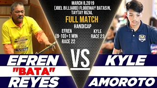 Efren "Bata" Reyes (9-10) + 1 Win VS Kyle Amoroto (Batasin Floodway,Taytay Rizal) FULL MATCH