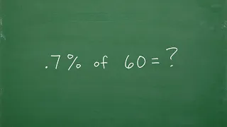 .7% of 60? Let’s solve the basic percent problem step-by-step…