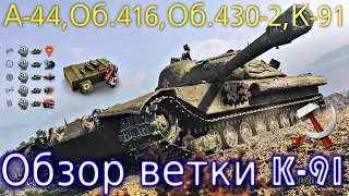 Обзор ветки К-91. От А-44 к топу. Из Средних танков захотели сделать ПТ⚡ А надо было ?