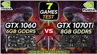 GTX 1060 6GB vs GTX 1070 Ti 8GB | 7 Games Tested | How Big The Difference ?